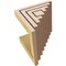 Ekena Millwork 6"W x 6"D x 6"H Wide Landon Rough Cedar Woodgrain TimberThane Corbel, Primed Tan CORUR06X06X06LANRCPR - alternate 4